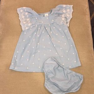 Chambray Style Baby Dress